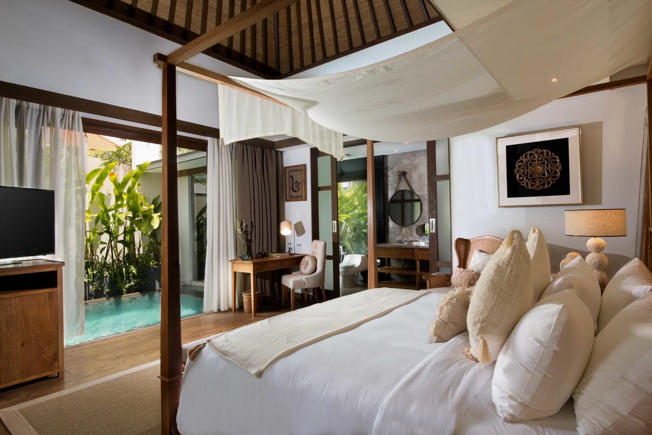 منتجع غويا البوتيكي أوبود المظهر الخارجي الصورة A bedroom at the resort